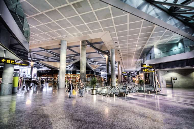 Inside Malaga Airport