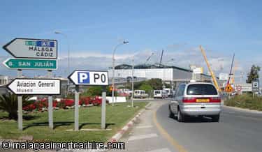 Carretera de entrada al aeropuerto de Malaga