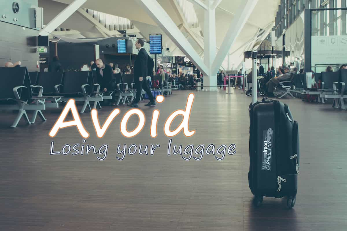 avoid losing luggage at the airport