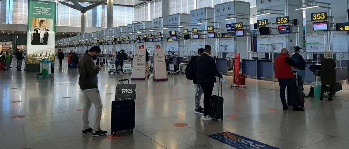 Malaga airport queue