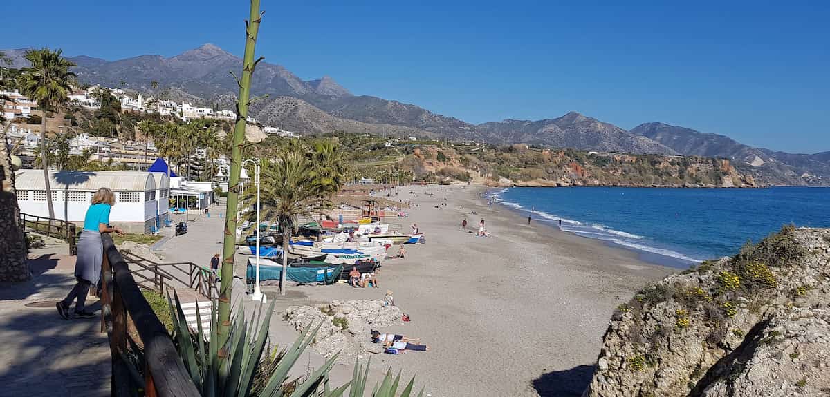 Playa de Nerja en Málaga