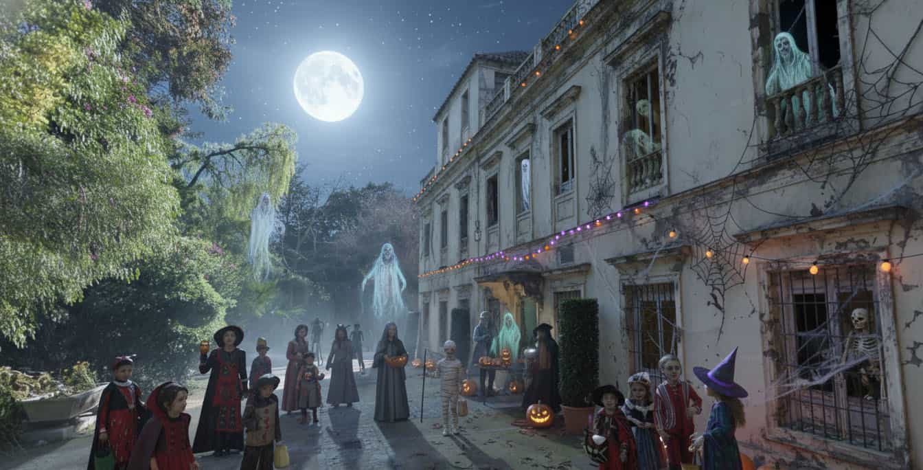 Halloween in Botanical Garden in Malaga