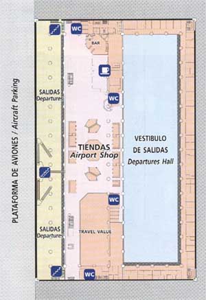 mapa aeropuerto de malaga - salidas 1