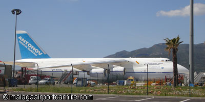 Malaga airport cargo plane
