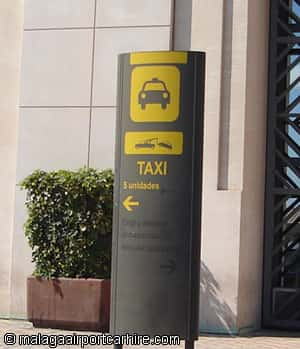 Taxis en el aeropuerto de Malaga