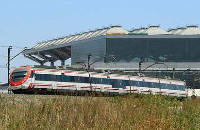 Trenes en el aeropuerto de Malaga