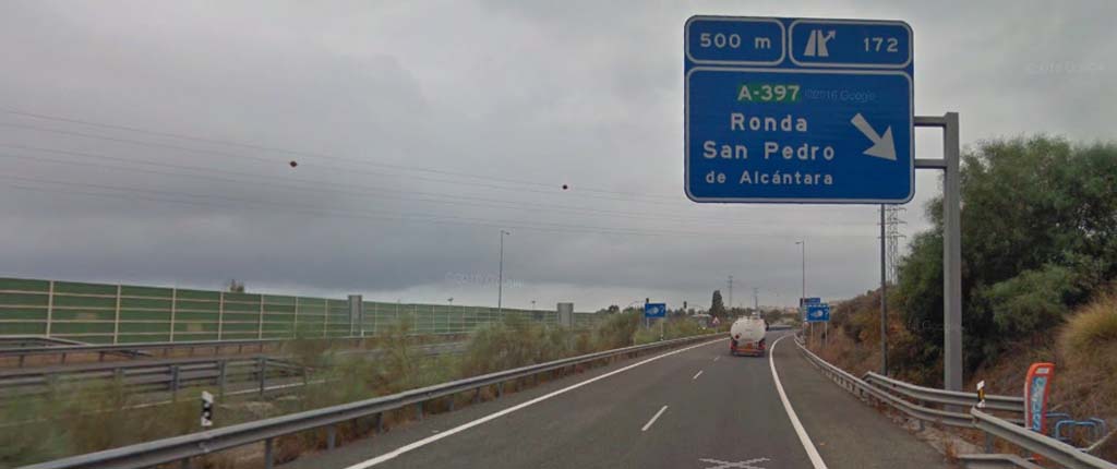 Exit to Ronda and San Pedro de Alcantara
